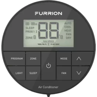 Furrion | Multi-Zone Wall Thermostat | FACW12ESZA-BL | Chill HE Compatible | Heat/Cool | Black
