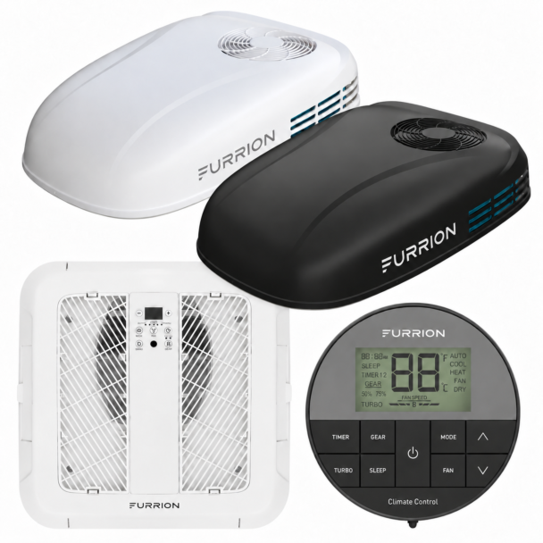 Furrion Chill Cube 15K Low-Profile Heat Pump Complete Install | Ducted or Non-Ducted | Variable Speed | Black or White